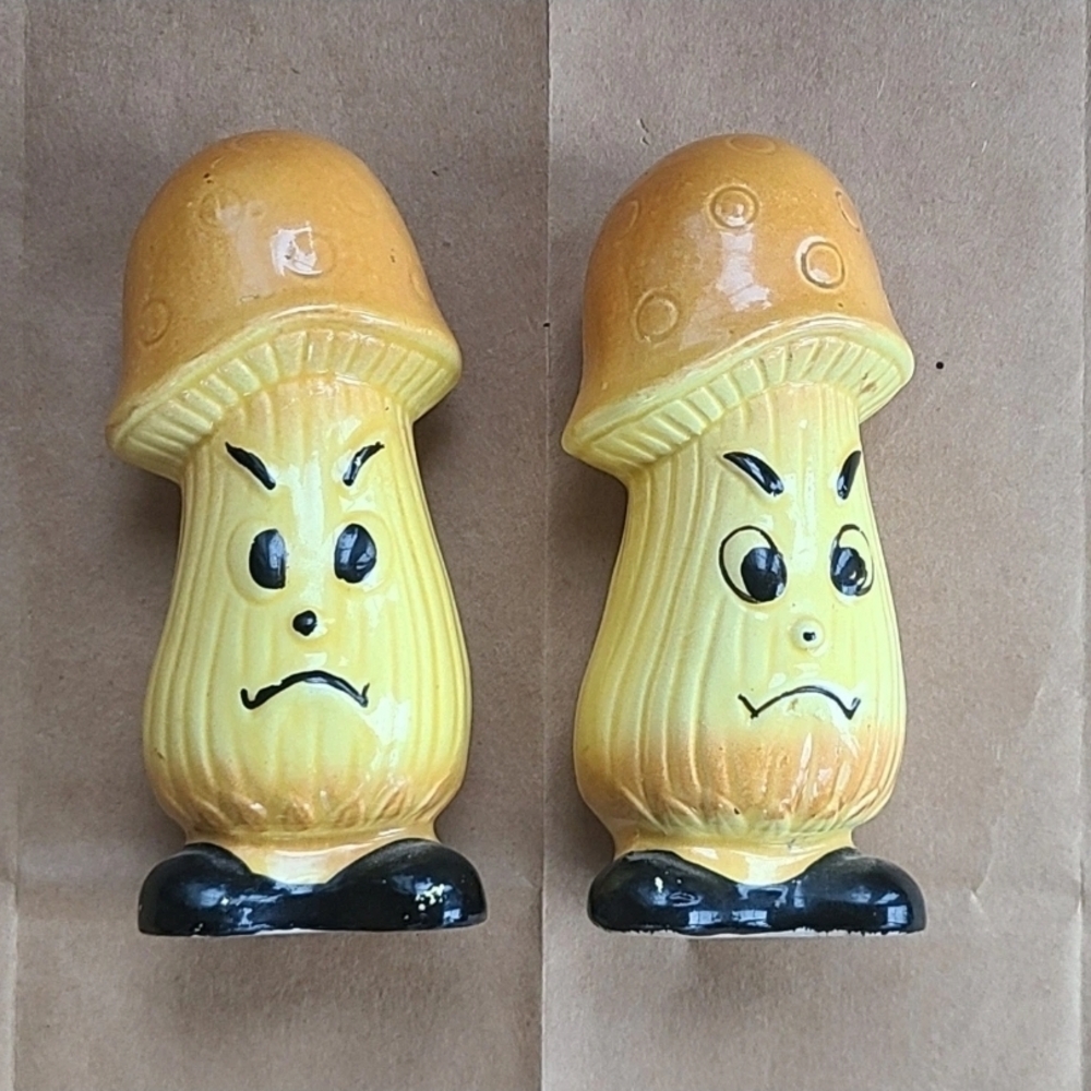Charming Yellow Mushroom Figurine